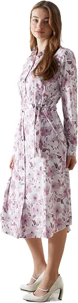سعر ومواصفات LC واكيكي فستان بتصميم قميص مزين بالزهور للنساء (B0GY9M74QJ) على Amazon EG