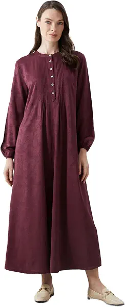 سعر ومواصفات LC واكيكي فستان منقوش برقبة دائرية ضيقة (B0FH5X4KLZ) على Amazon EG