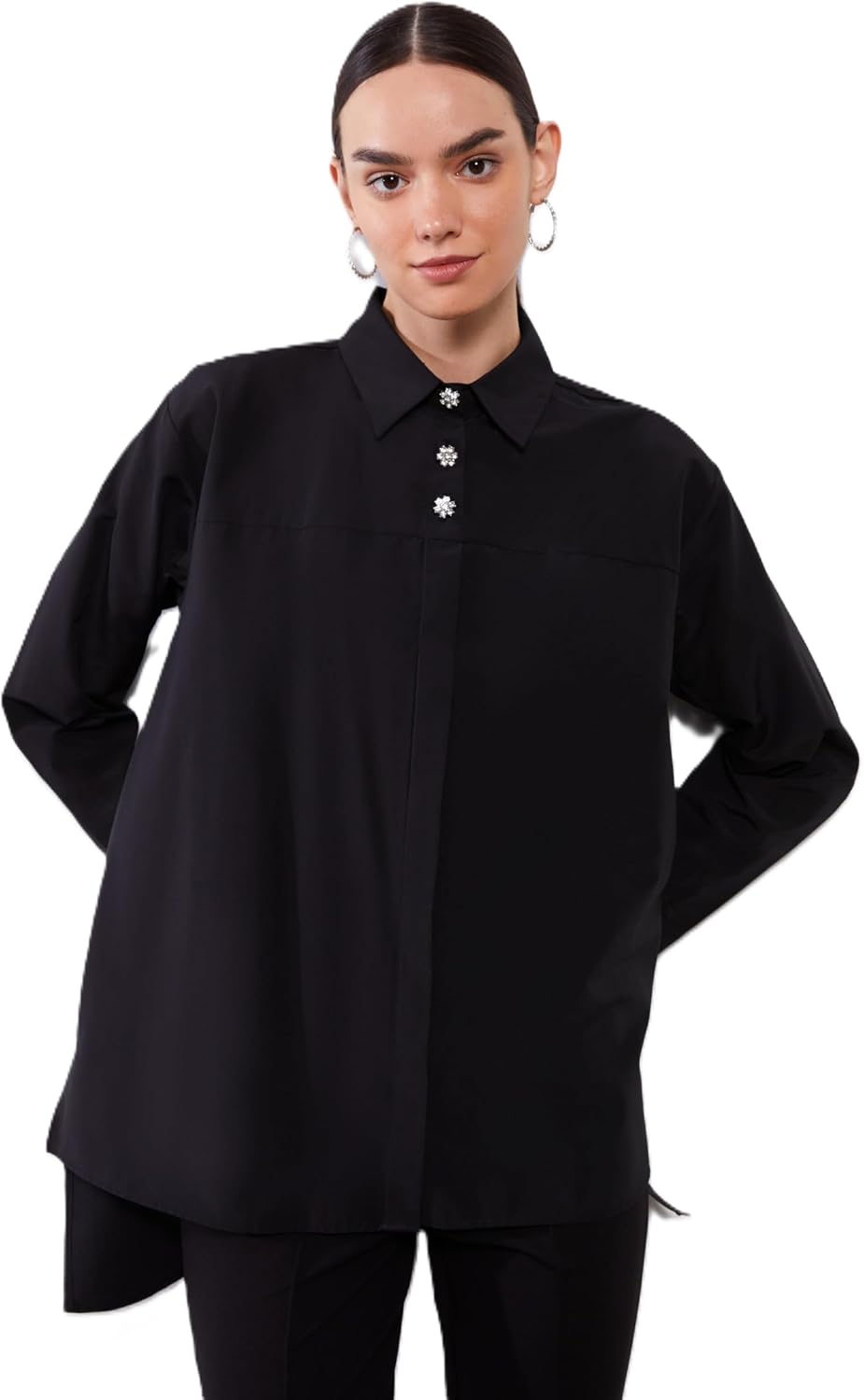 سعر ومواصفات LC واكيكي قميص تونيك سادة من البوبلين للنساء (B0FH75JLXW) على Amazon EG