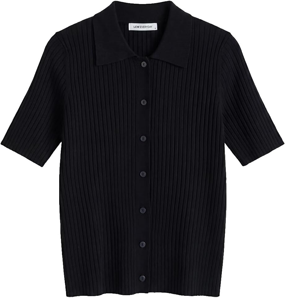 سعر ومواصفات LC واكيكي كارديجان محبوك بياقة بولو للنساء مقاس 2XL لون اسود W65297Z8-CVL-2XL-8685000710221 (B0HKTMY35Y) على Amazon EG