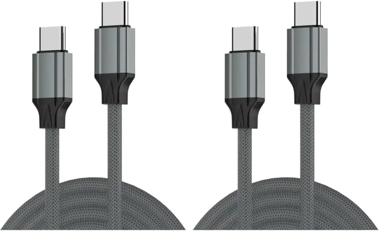 سعر ومواصفات LDNIO كيبل شحن سريع LC441C 100 واط USB-C الى USB-C بطول 1 متر، كيبل بيانات توصيل الطاقة 3.0، سلك شاحن عالي السرعة لاجهزة ماك بوك وايباد برو وسامسونج واجهزة USB-C - رمادي (عبوة من قطعتين) (B0HLFHPFFY) على Amazon EG