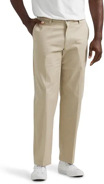 سعر ومواصفات لي Lee Men's Total Freedom Stretch Relaxed Fit Flat Front Pant Casual, Sand, 38W / 34L (B073HBXZ2R) على Amazon EG