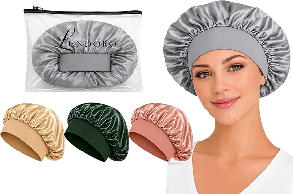 سعر ومواصفات LENDORO Wide Band Satin Bonnet for Women, Soft and Smooth Hair Cap, Comfortable (Random Color) (B0GVG671GY) على Amazon EG