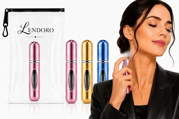 سعر ومواصفات LENDORO بخاخ عطر صغير، قابل لإعادة الملء ومحمول، مقاوم للتسرب، زجاجة بخاخ صغيرة للسفر من ليندورو (لون عشوائي، قطعة واحدة)، سعة 5 مل (B0H1HZJB4G) على Amazon EG