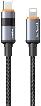سعر ومواصفات لينيس كيبل شحن سريع LC529 من النوع سي الى لايتنينج بقدرة 30 واط مع شاشة LED رقمية، نقل بيانات عالي السرعة، كيبل مضفر من خليط الالومنيوم لاجهزة ايفون وايباد وابل، 1 متر، اسود (B0H6F8PRH9) على Amazon EG