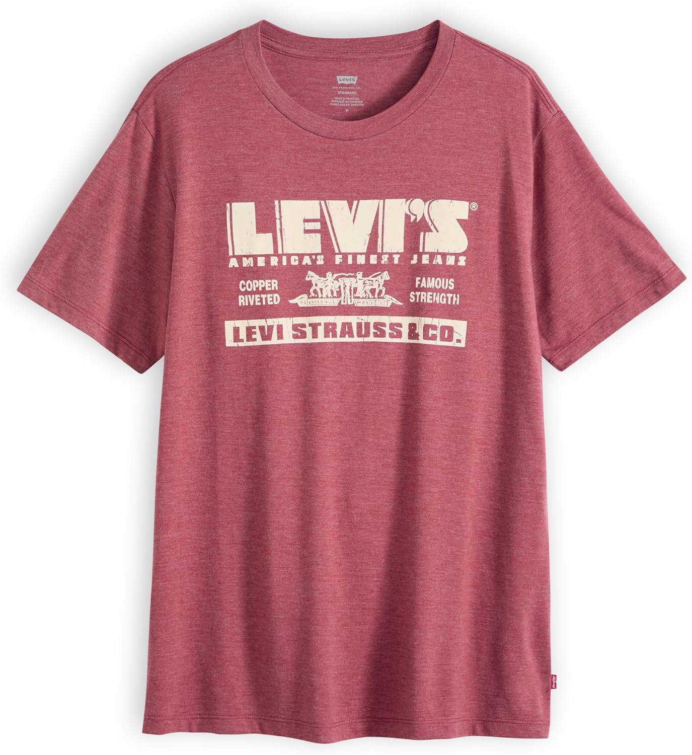 سعر ومواصفات Levi's تيشيرت للرجال بياقة دائرية ومزود برسومات غربية من لي فايس، طقم مكون من قطعة واحدة (B0GCHNW935) على Amazon EG