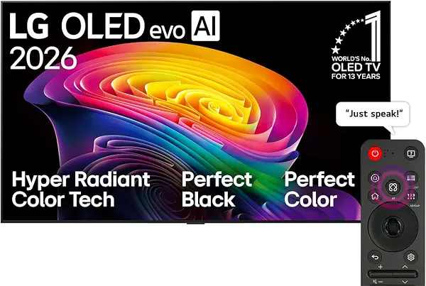 سعر ومواصفات تلفزيون ذكي ال جي OLED55CS6VA بتقنية اوليد ايفو والذكاء الاصطناعي وبدقة 4K من سلسلة CS6 ومعه جهاز تحكم ماجيك وبنظام تشغيل ويب او اس 26 إصدار [2026]، 55 بوصة (B0H17YLM6F) على Amazon EG