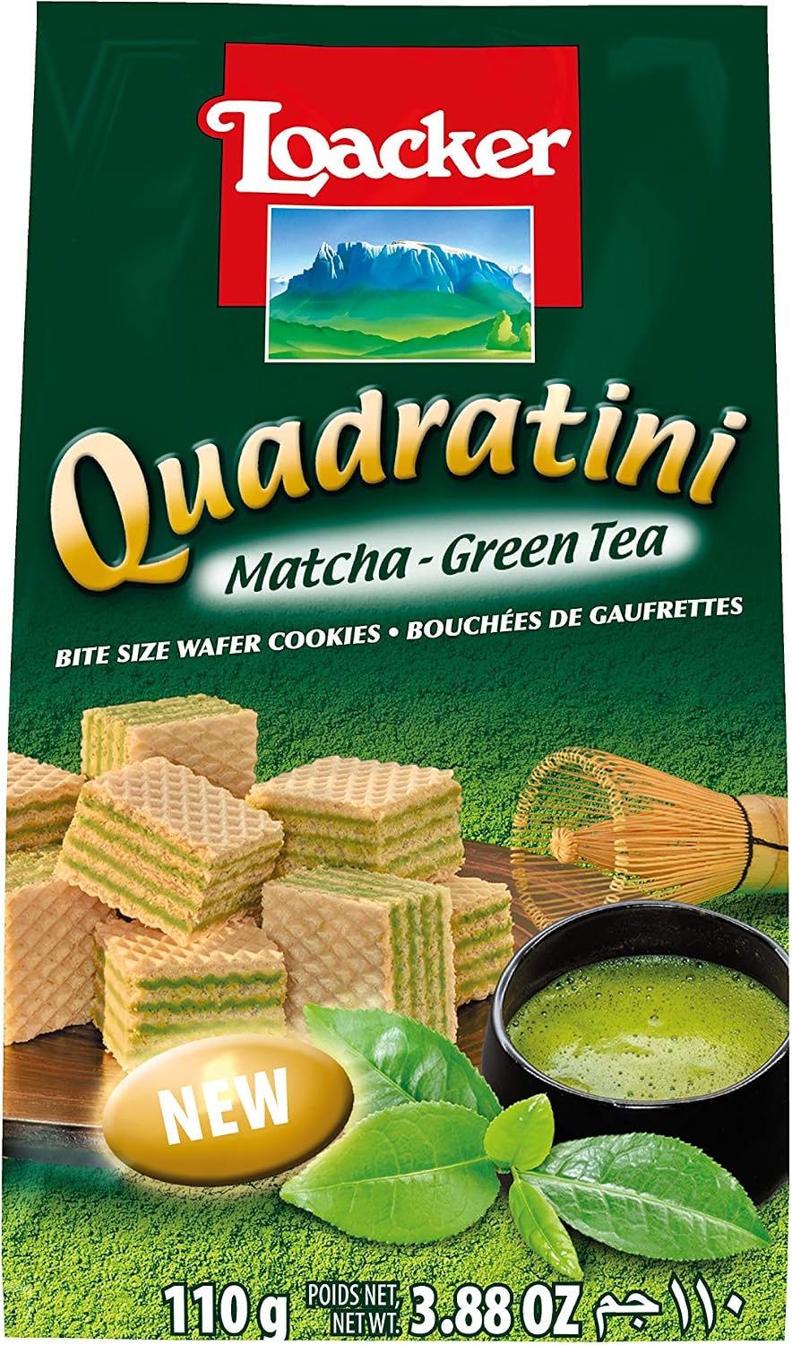 سعر ومواصفات Loacker Matcha Green Tea Wafer Biscuit 110 gm (B07SX8N1DT) على Amazon EG