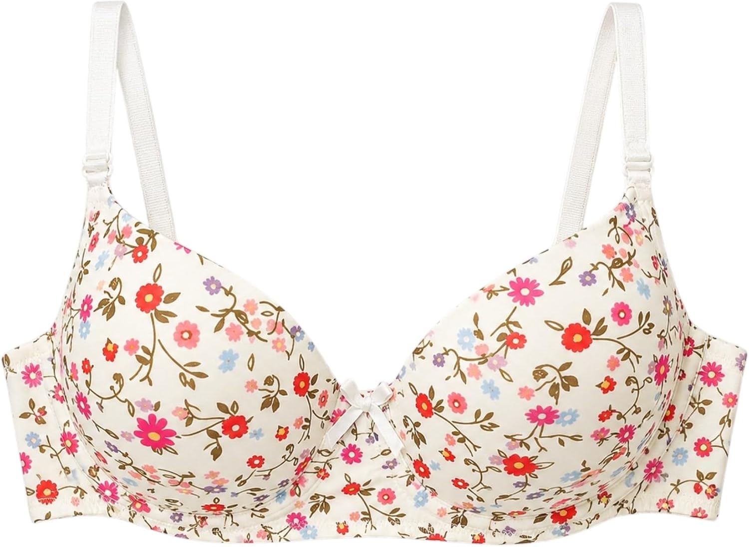 سعر ومواصفات Luxxa Bra Cup C Printed Flowers For Women-White-95 (B0HHFMWJQL) على Amazon EG
