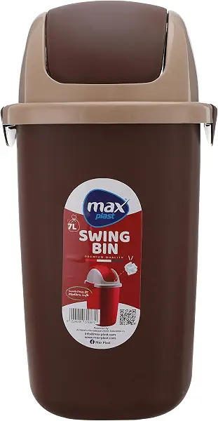 سعر ومواصفات Max Plast plastic swing lid trash can - multicolored (B0B7XYV2RN) على Amazon EG