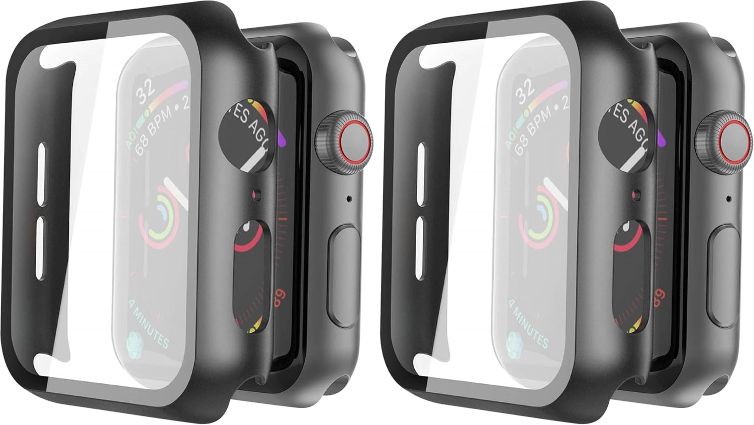 سعر ومواصفات Misxi 4 Pack Hard PC Case with Tempered Glass Screen Protector Compatible with Apple Watch SE Series 6 Series 5 Series 4 40mm - Black (B0HLDXP6H9) على Amazon EG