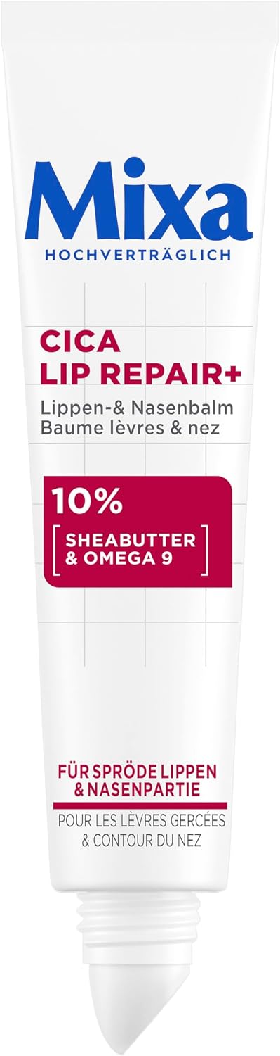 سعر ومواصفات Mixa Cica Lip Repair+ lip balm, 10 ml, Nourishing balm for lips and nose Instantly nourishes dry and rough skin areas. Formula with 10% shea butter and Omega 9 Can prevent dryness (B0FY6955JN) على Amazon EG