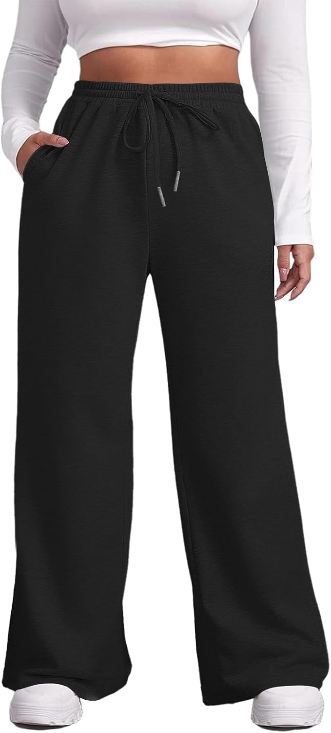 سعر ومواصفات MK Shop Limited Plus Size Pants for Women Wide Leg Sweatpants (B0FH77MG42) على Amazon EG