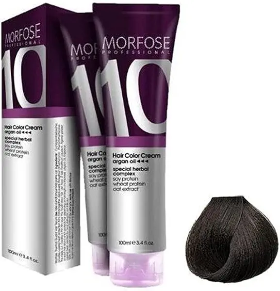 سعر ومواصفات Morfose 10 professional hair colour cream 100 ml, no. 4 brown (B08CY4H5XL) على Amazon EG