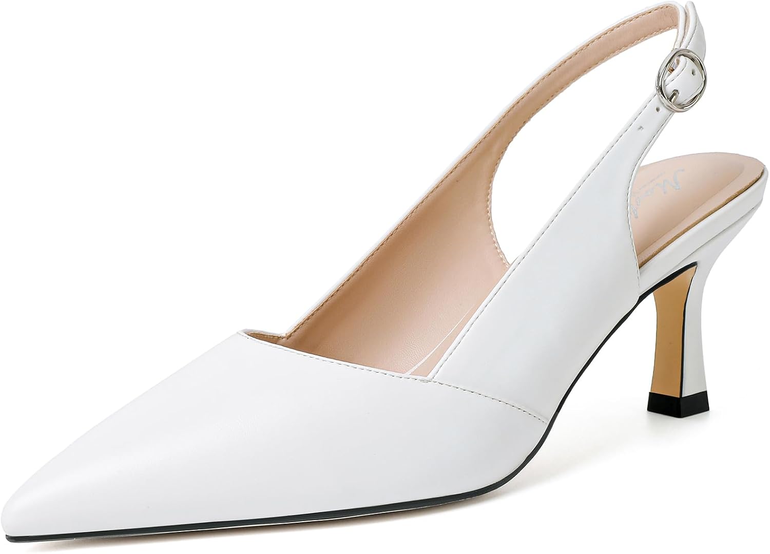 سعر ومواصفات Mostrin Kitten Heels for Women Slingback Pointed Closed Toe Heels Women's Pumps Shoes for Wedding, Party, Commuting (B0D8Q4GXDD) على Amazon EG