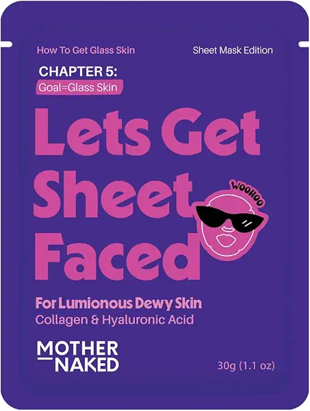 سعر ومواصفات MotherNaked Lets Get Sheet Faced Face Sheet Mask | 30g | Collagen & Hyaluronic Acid | Hydrating Luminous Dewy Skin Face Mask (B0FV2Z75GJ) على Amazon EG