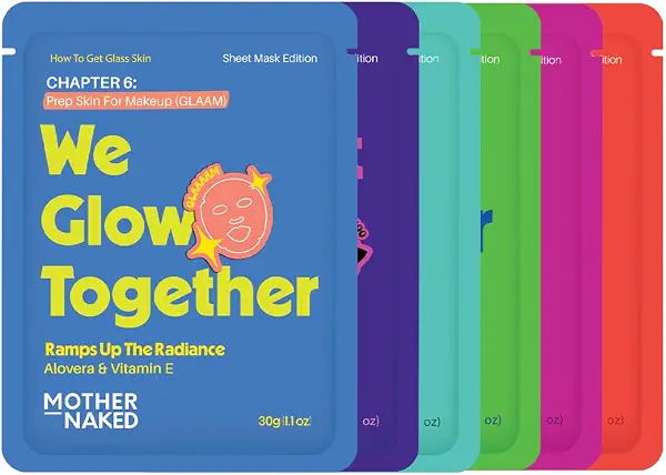 سعر ومواصفات MotherNaked The Glass Skin Sheet Mask Edition | 6-Day Bundle How To Get Glass Skin in 6 days | Bye To Dry | Firm Believer | Let's Get Sheet Faced | Ma Honey Boo | My Perfect Matcha | We Glow Togeteher (B0FV2YT2PD) على Amazon EG