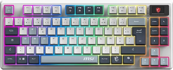 سعر ومواصفات MSI كيبورد GK600 TKL ميكانيكي لاسلكي سكاي اف ار مع مفاتيح خطية من فورج - اغطية مفاتيح بي بي تي مطبوعة بالتسامي، قاعدة غير قابلة للانزلاق، RGB LED، USB 2.0، بلوتوث، 2.4GHz - بدون كيبورد رقمي (B0DZ6WCH7L) على Amazon EG