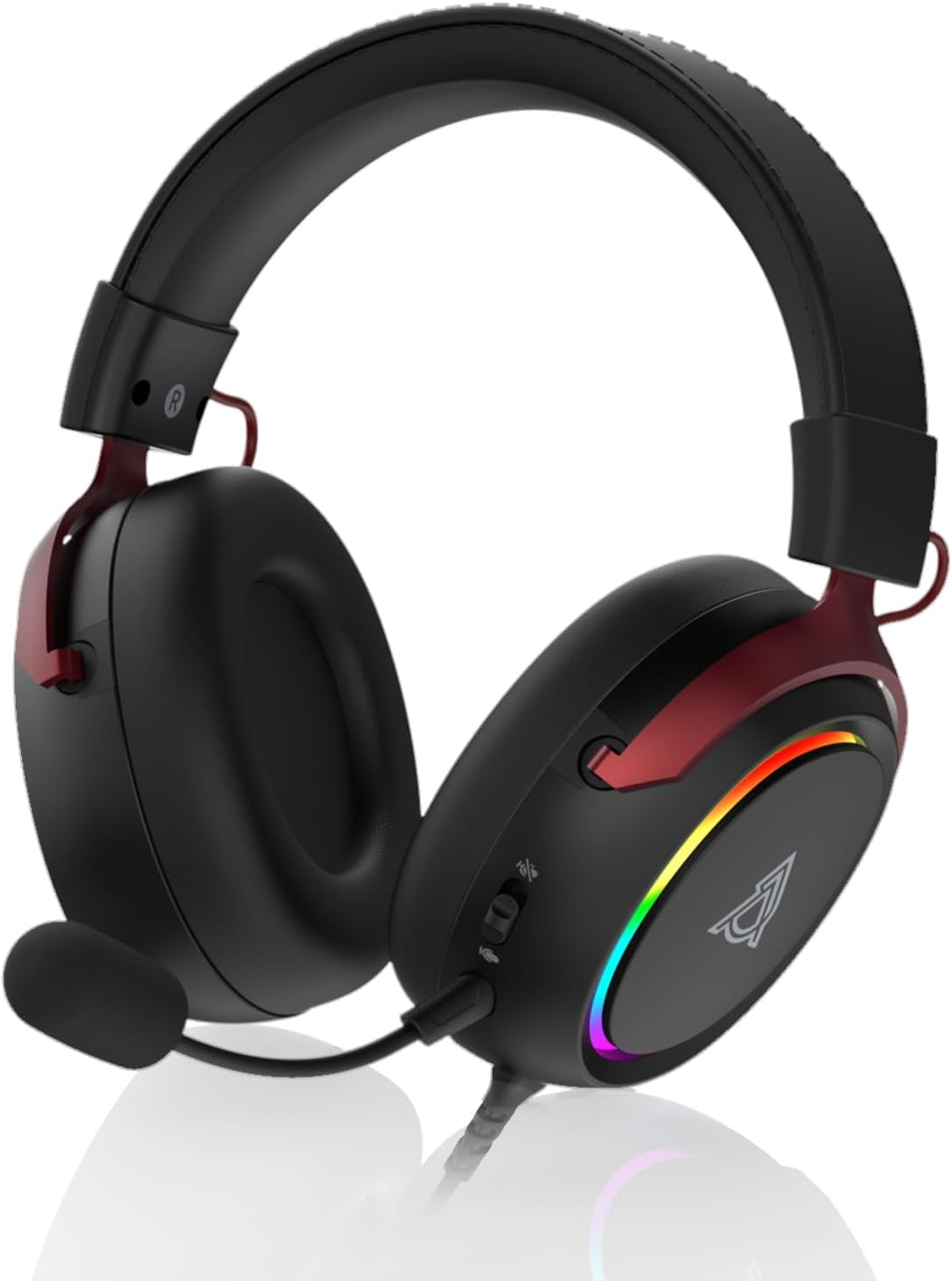 سعر ومواصفات nacodex AJAZZ AHW10 Wired Gaming Headset with Detachable Microphone, DTS Headphone: X 7.1 Surround Sound, 53 mm Driver, RGB Lighting Effects, for PC, Mac, PS5, PS4, Xbox, Switch, Mobile, Black (B0GXCMMG7P) على Amazon EG