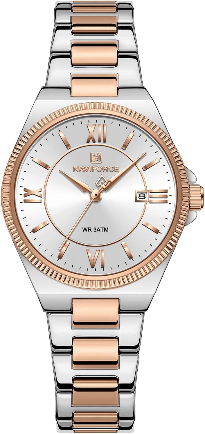 سعر ومواصفات نافي فورس ساعة 5073 RG-W (B0HMCNKBN5) على Amazon EG