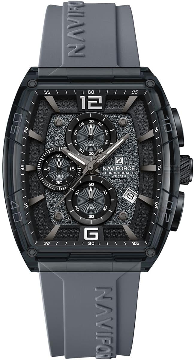 سعر ومواصفات نافي فورس ساعة 6101 GY-W-GY (B0HMCXBFCV) على Amazon EG