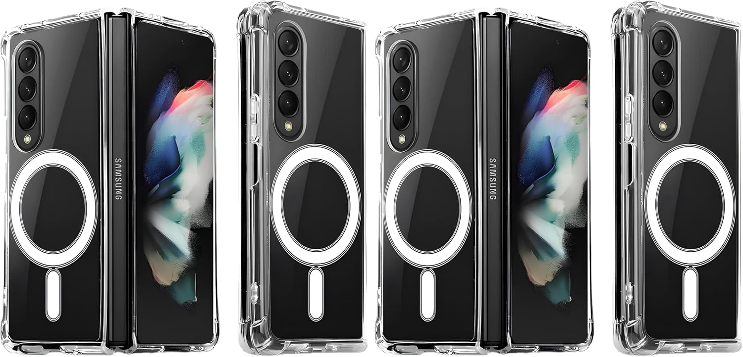 سعر ومواصفات Newpole MagSafe Compatible Case for Samsung Galaxy Z Fold 3 Transparent Super Magnetic Magnetic Locket Anti-Scratch and Yellow Shockproof Case Compatible with Galaxy Z Fold 3 Transparent Magsafe (B0HLDSWX6R) على Amazon EG