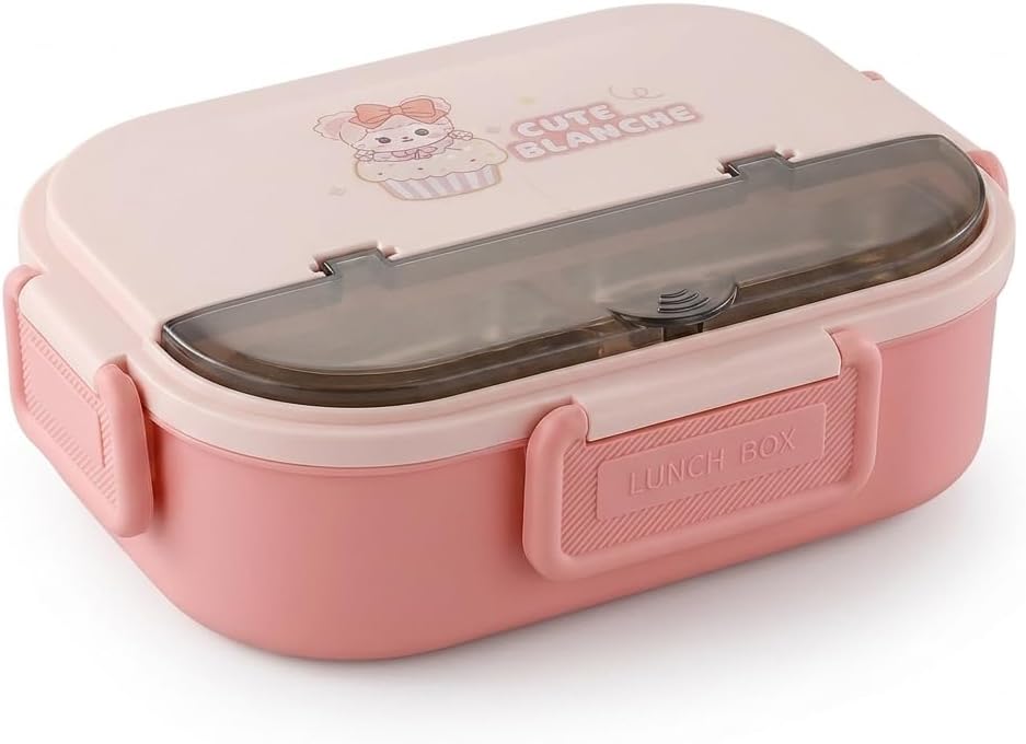 سعر ومواصفات Nopatia 304 Stainless Steel Divided Lunch Box Kids Lunch Box Sealed Heat Preservation Cartoon Design for School (Pink) (B0H46C2GGL) على Amazon EG