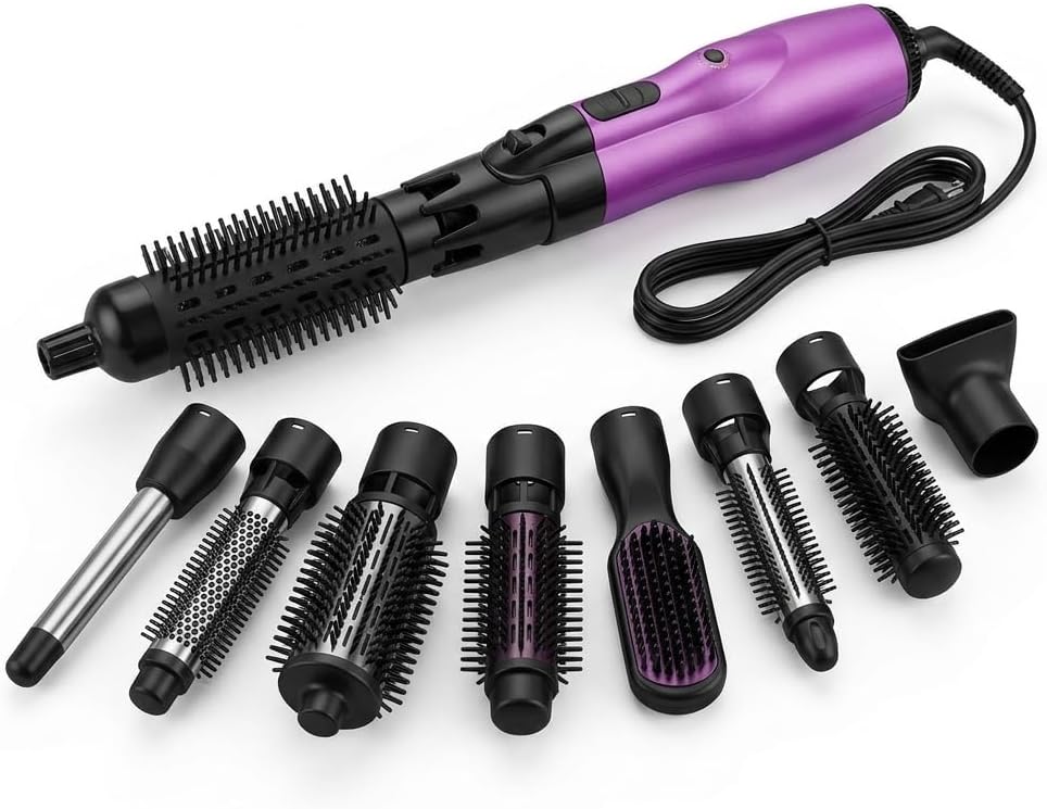 سعر ومواصفات Nopatia Professional 9-in-1 "Infinity" Hair Styler Kit for All-In-One Drying and Styling with 9 Assorted Attachments (Straightening, Curling, Volumizing) (B0H153PTGD) على Amazon EG