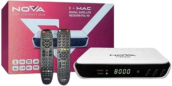 سعر ومواصفات NOVA جهاز استقبال فضائي I-MAC، بدقة Full HD 1080p، مع واي فاي، ودعم USB، وتقنية H.265 (B0GX77QR69) على Amazon EG