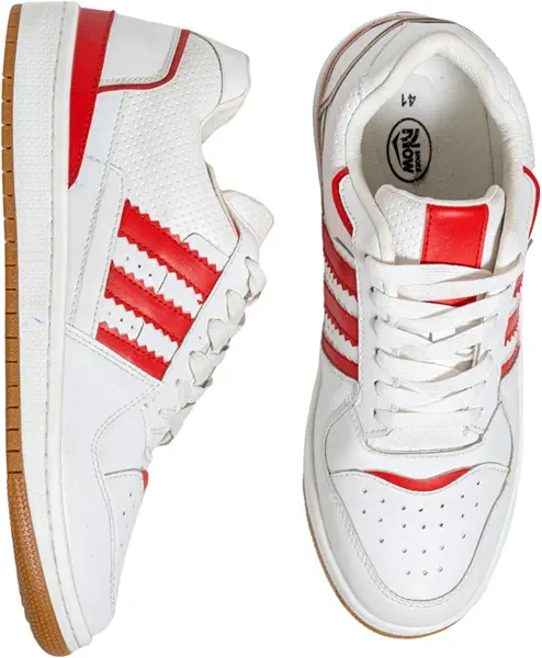 سعر ومواصفات Now Shoes حذاء رياضي من الجلد BM8 للبالغين من الجنسين من ناو شوز، أبيض وأحمر (B0DSCF2DTZ) على Amazon EG