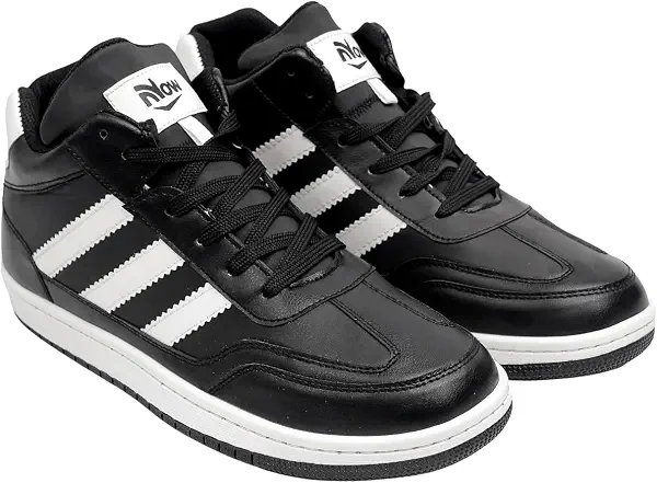 سعر ومواصفات Now Shoes حذاء رياضي ناو للبالغين من الجنسين من ناو شوز - اسود - جلد ابيض - HD1 (B0DSCF3699) على Amazon EG