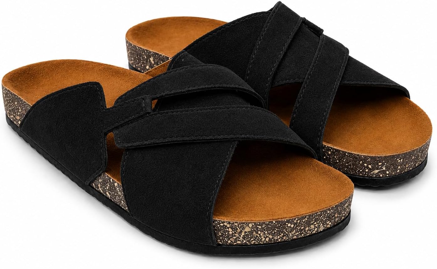 سعر ومواصفات Now Shoes شبشب بحزام متقاطع قابل للتعديل للرجال من ناو شوز، EM1 (B0H9ZHTQL2) على Amazon EG