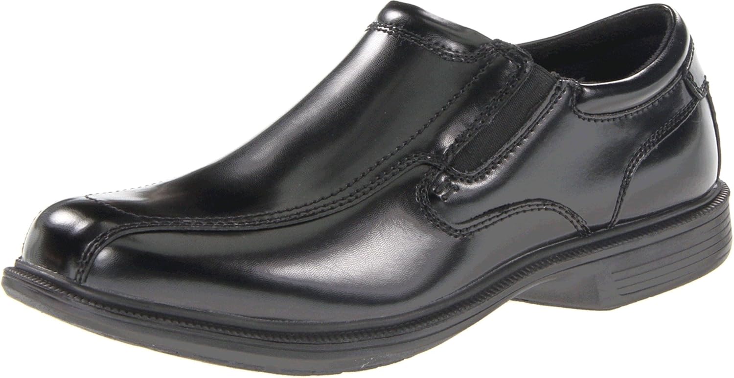 سعر ومواصفات Nunn Bush Men's Bleeker Street Slip On Loafer with KORE Slip Resistant Comfort Technology, Black, 7 Medium US (B007F9SC9U) على Amazon EG