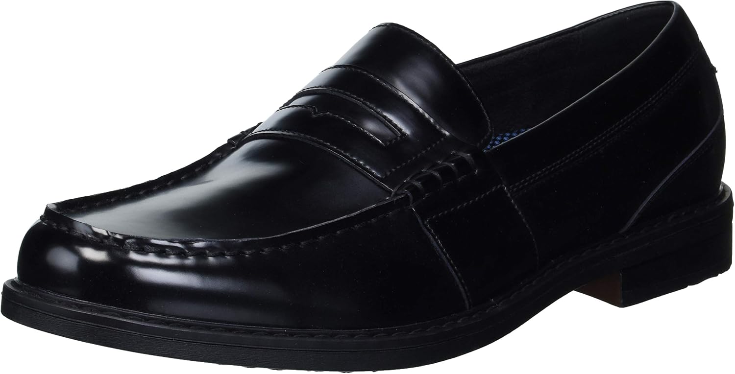 سعر ومواصفات Nunn Bush Men's Lincoln Classic Penny Loafer Slip-On, Black Polished, 8.5 Wide (B082F1MSB4) على Amazon EG