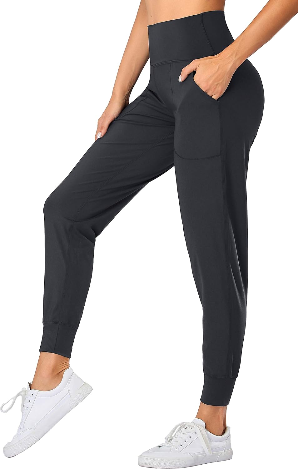 سعر ومواصفات Oalka Women's Joggers High Waist Yoga Pockets Sweatpants Sport Workout Pants (B08F2HKHWF) على Amazon EG