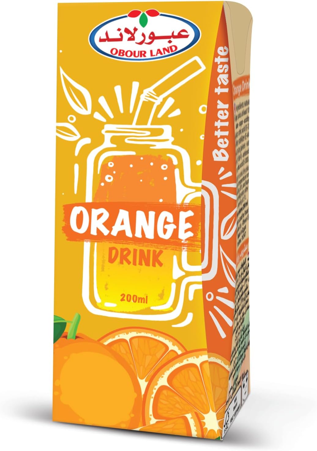 سعر ومواصفات Obour Land Tetra Pack Orange Juice Drink 200 ml (Pack of 6) (B0H67M6D64) على Amazon EG