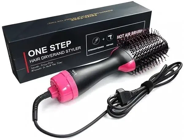 سعر ومواصفات One Step Electric Hair Dryer & Styler Brush – 1200 Watts, 3 in 1 for Perfect Drying, Straightening, and Styling! (B0FKHPTJ8P) على Amazon EG