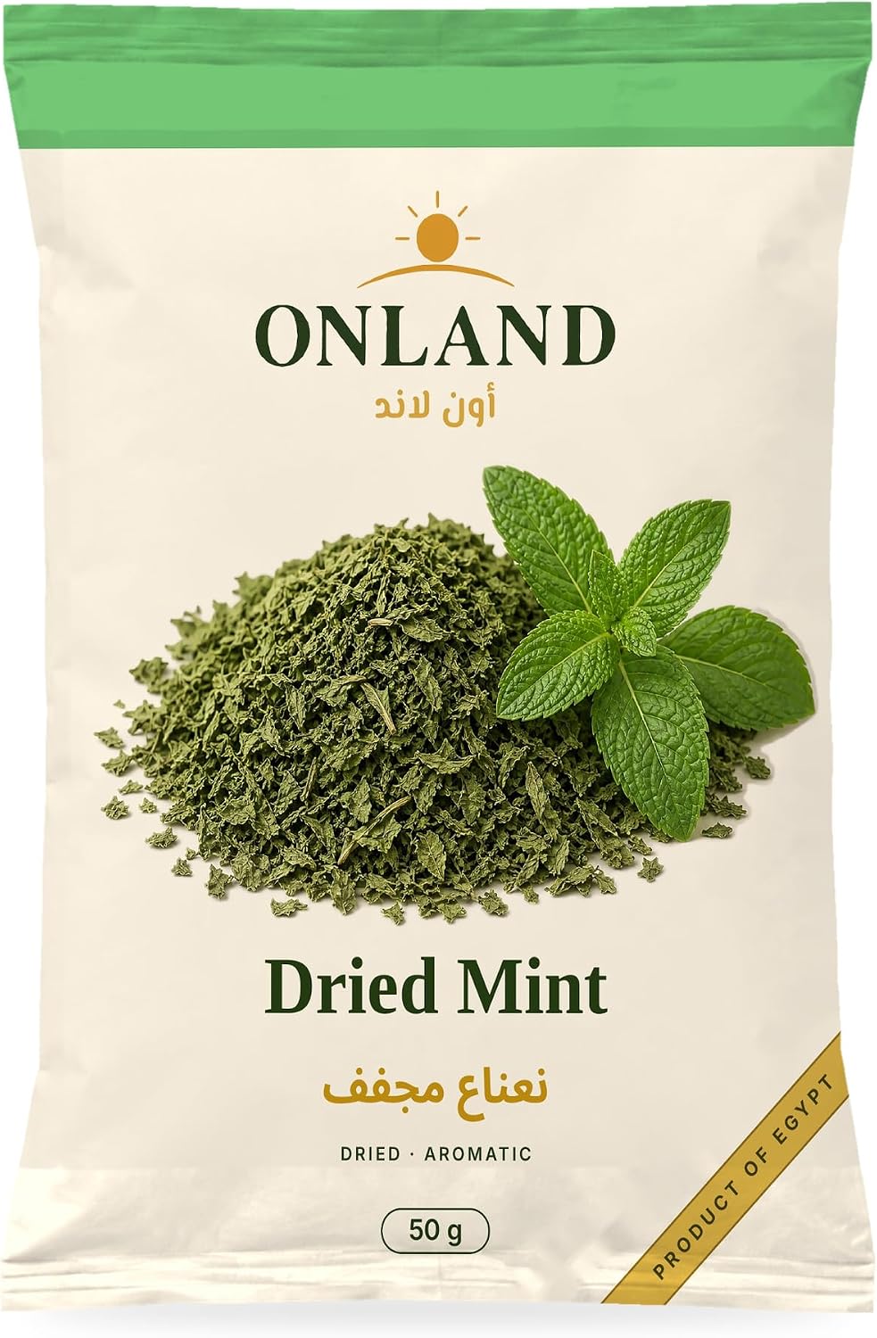 سعر ومواصفات Onland Dried Mint Leaves 50 g, 100% Egyptian Mint for Tea & Cooking (B0HFD7Y224) على Amazon EG