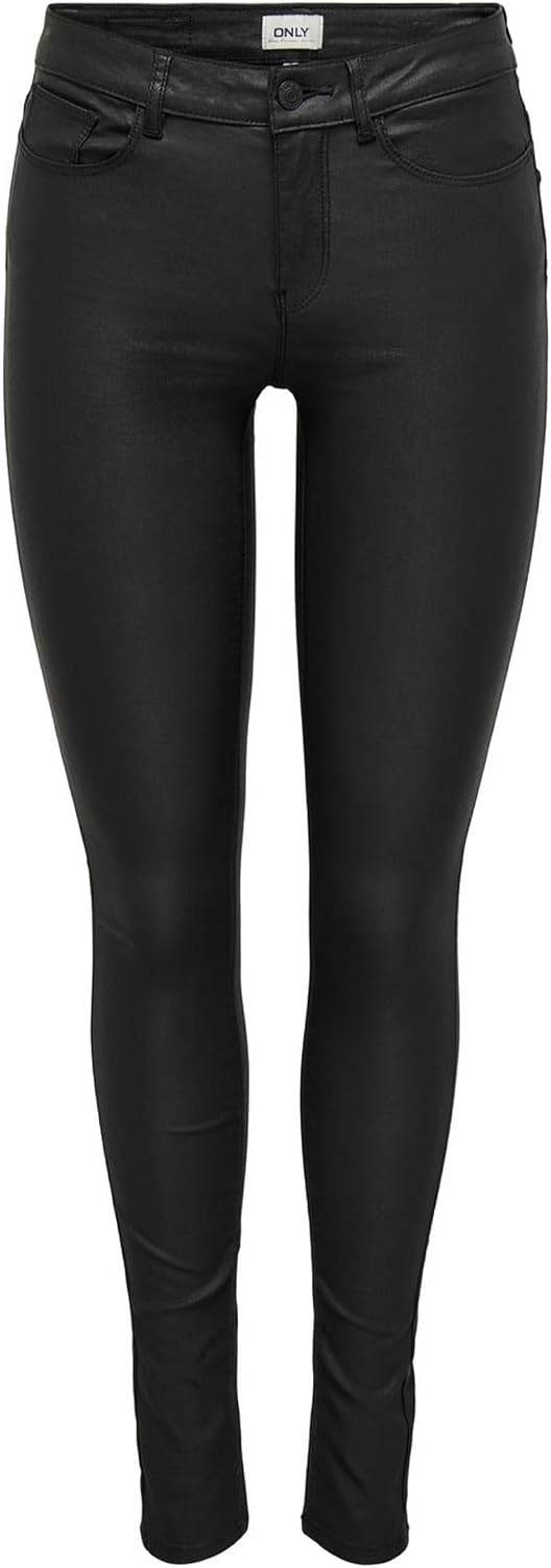 سعر ومواصفات ONLY womens ONLANNE K MID WAIST COATED Trousers (pack of 1) (B07CL7554L) على Amazon EG