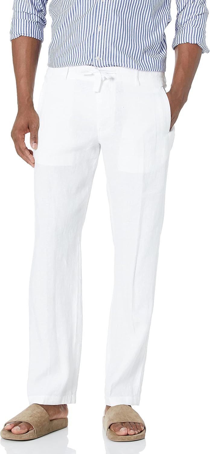 سعر ومواصفات Perry Ellis Men's Linen Drawstring Pant Casual, Bright White, 44 (B016PD6LJY) على Amazon EG
