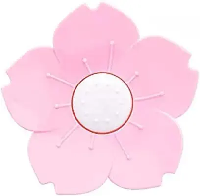 سعر ومواصفات Pink Soap Dish with Multi-Elements Self-Drain Plate Holder Pink Rose Shape Bath Soap Holder (B0C7436GM2) على Amazon EG