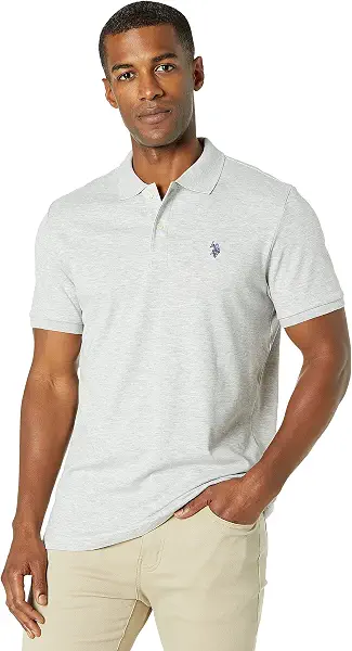 سعر ومواصفات U.S. POLO ASSN. الولايات المتحدة الأمريكية بولو قميص بولو انترلوك بلون سادة للرجال (B01EEIQ2LE) على Amazon EG