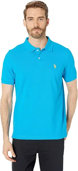 سعر ومواصفات U.S. POLO ASSN. .U.S. بولو اسن قميص بولو كلاسيكي للرجال، ازرق مخضر، مقاس M, تيل بلو, M (B00BPO8GV0) على Amazon EG