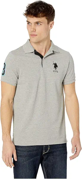 سعر ومواصفات U.S. POLO ASSN. .U.S. بولو اسن قميص بولو للرجال بأكمام قصيرة مع زخرفة (B00XYOI4GG) على Amazon EG