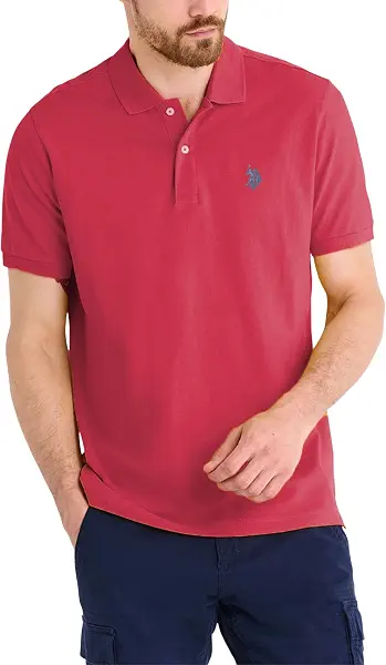 سعر ومواصفات U.S. POLO ASSN. .U.S. بولو اسن قميص بولو سادة بتصميم متشابك للرجال (B0F7LZL3ZF) على Amazon EG