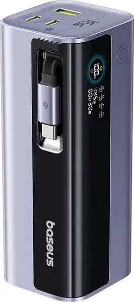 سعر ومواصفات PowerBank+RetractCbl 20000mAh 145W الرمادية (B0FL2PKR2D) على Amazon EG