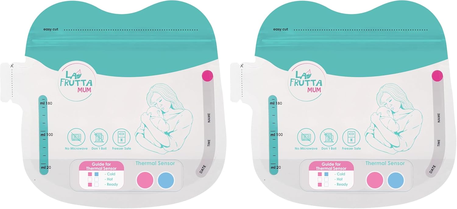 سعر ومواصفات Premium Breastmilk Storage Bags 180 ml,-Pre-Sterilized.,Leak proof,Freezer safe,Double zip lock. (180, 18, Piece) (Pack of 2) (B0HLF18DZN) على Amazon EG