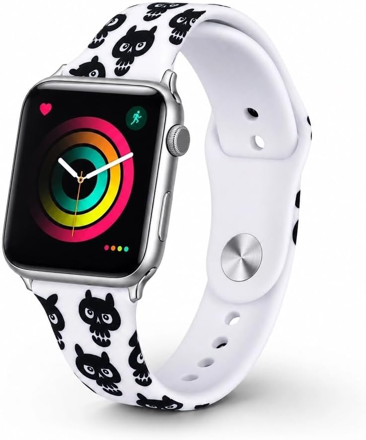 سعر ومواصفات Printed Silicone Smartwatch Band, Soft Adjustable Replacement Wristband with Secure Pin-and-Tuck Closure, Stylish Patterned Watch Strap for(42mm to 49 mm) Watches (B0HK28X4G1) على Amazon EG