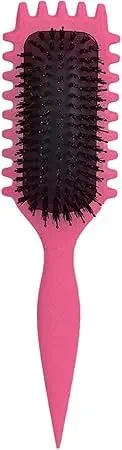 سعر ومواصفات Professional Curly Hair Detangling Brush, Pink and Black, Ergonomic Design, Spiral Bristles for Natural Curls, Hair Styling Tool (B0FLC2NM8K) على Amazon EG