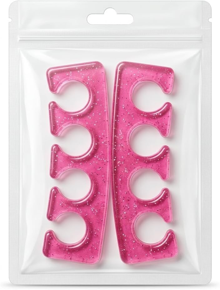 سعر ومواصفات Professional Glitter Toe Separators for Pedicure, 2 Pack Soft Flexible Toe Spacers for Nail Polish Application, Reusable Pedicure Toe Divider for Home Salon Foot Care Purple (B0HBWKF14F) على Amazon EG